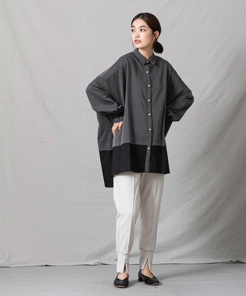 「blanc basque」 長袖シャツ FREE グリーン レディース_画像5