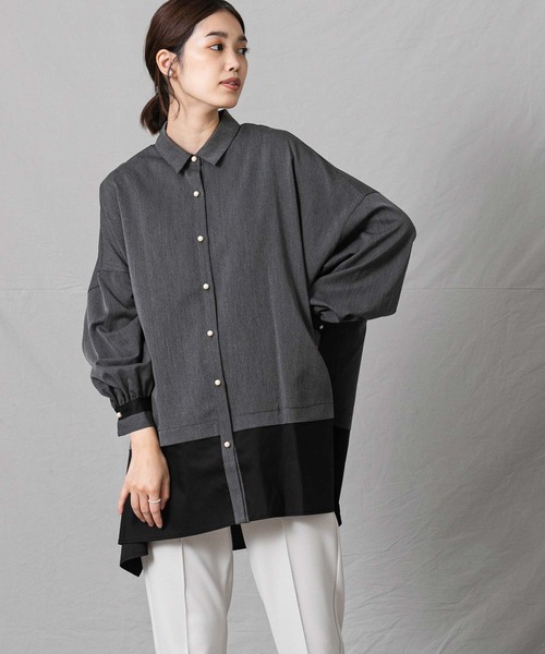 「blanc basque」 長袖シャツ FREE グリーン レディース_画像7