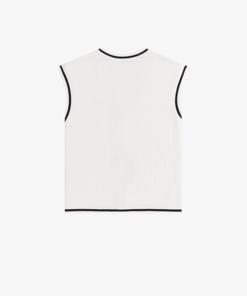 FRED PERRY（フレッドペリー） ベスト ジレ Button Through Textured