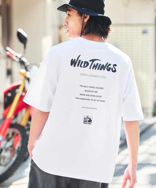 「WILD THINGS」 半袖Tシャツ MEDIUM グレー メンズ_画像2
