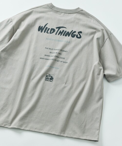 「WILD THINGS」 半袖Tシャツ MEDIUM グレー メンズ_画像3