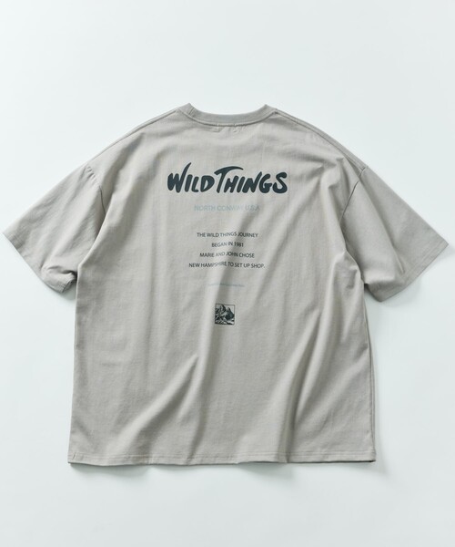 「WILD THINGS」 半袖Tシャツ MEDIUM グレー メンズ_画像5