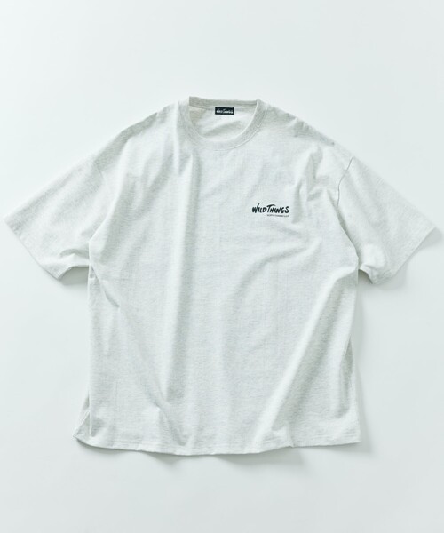 「WILD THINGS」 半袖Tシャツ MEDIUM グレー メンズ_画像8