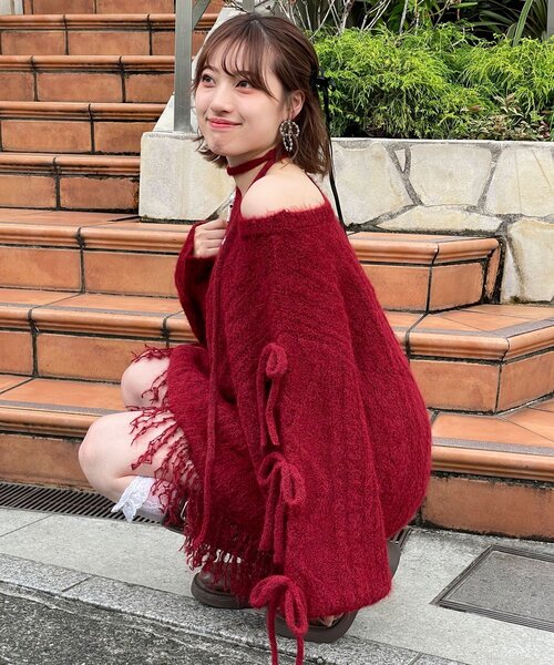 「CIAOPANIC」 長袖ニット ONE SIZE ベージュ レディース_画像4
