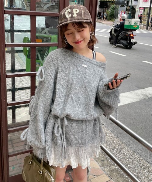 「CIAOPANIC」 長袖ニット ONE SIZE ベージュ レディース_画像5