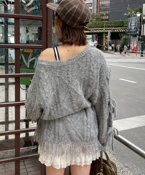 「CIAOPANIC」 長袖ニット ONE SIZE ベージュ レディース_画像10