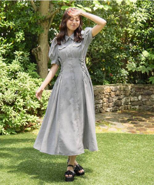 MAJESTIC LEGON（マジェスティックレゴン） シャツワンピース サイド