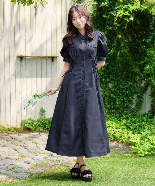 MAJESTIC LEGON（マジェスティックレゴン） シャツワンピース サイド