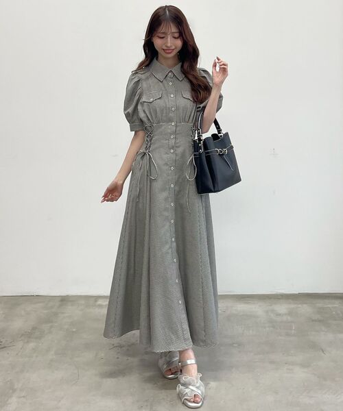 未使用 マリメッコ  Staccato チュニック シャツワンピ グレー 21SS今期モデル【marimekko/マリメッコ】よりウニッコ柄シャツ