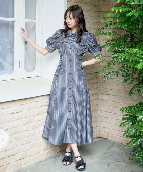 MAJESTIC LEGON（マジェスティックレゴン） シャツワンピース サイド