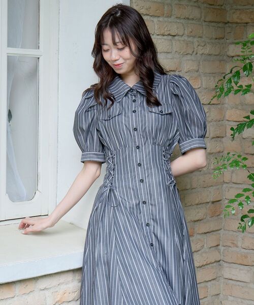 MAJESTIC LEGON（マジェスティックレゴン） シャツワンピース サイド