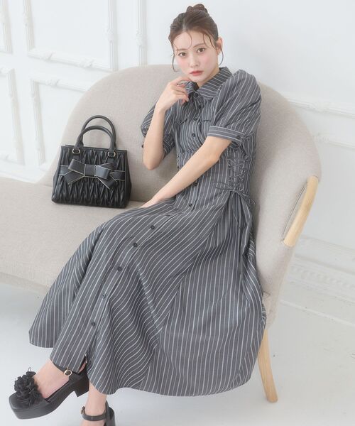 MAJESTIC LEGON（マジェスティックレゴン） シャツワンピース サイド