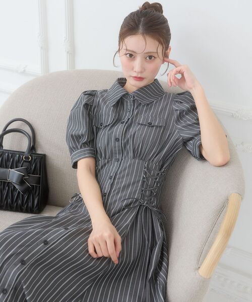 MAJESTIC LEGON（マジェスティックレゴン） シャツワンピース サイド