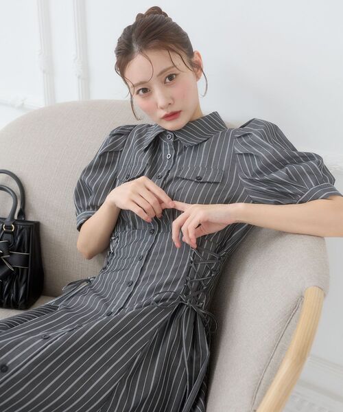 MAJESTIC LEGON（マジェスティックレゴン） シャツワンピース サイド