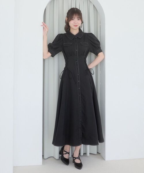 MAJESTIC LEGON（マジェスティックレゴン） シャツワンピース サイド
