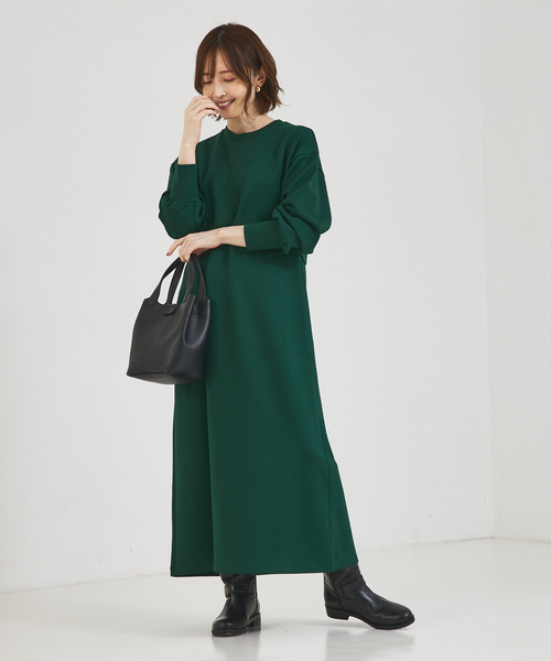「abahouse mavie」 長袖ワンピース フリー ブラック レディース_画像2