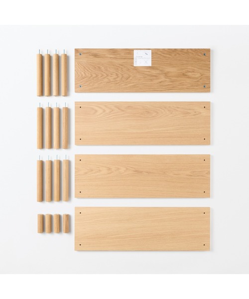 無印良品（MUJI） 家具 手軽に組み立てられる木製シェルフ 棚4段