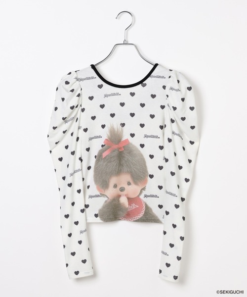 Heather（ヘザー） tシャツ 「モンチッチ×Heather」ハートシアーTEE