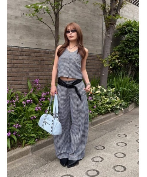 LAGUA GEM（ラグアジェム） キャミソール GINGHAM CHECK HALTER 