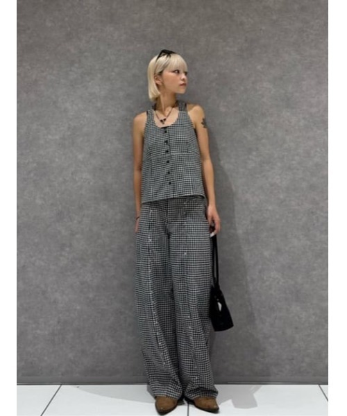 LAGUA GEM（ラグアジェム） キャミソール GINGHAM CHECK HALTER 