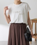 tシャツ 半袖 ミニビーズロゴフレンチTシャツ...の詳細画像3