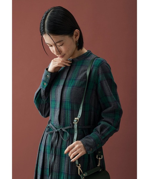 「Sunny clouds」 長袖ワンピース 3L グレー系その他 レディース_画像5