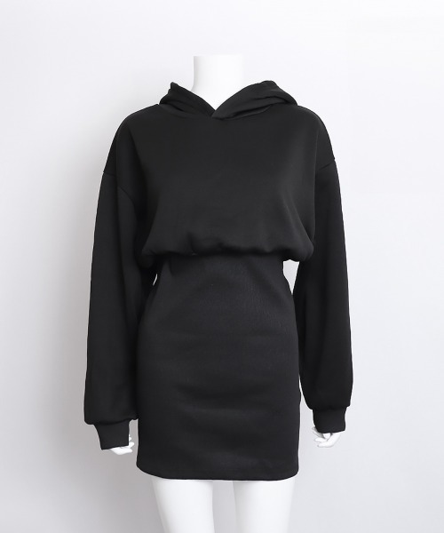 「Miniministore」 長袖ワンピース X-LARGE ブラック レディース_画像9