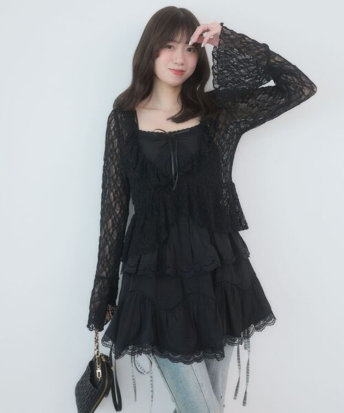 MAJESTIC LEGON（マジェスティックレゴン） ワンピース レースフリル 