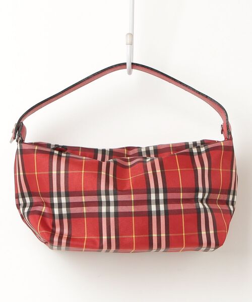 ヨウセコ出品　　Burberry チェック柄 ハンドバッグ BURBERRY（バーバリー） チェック柄ハンドバッグ - レッド レディース