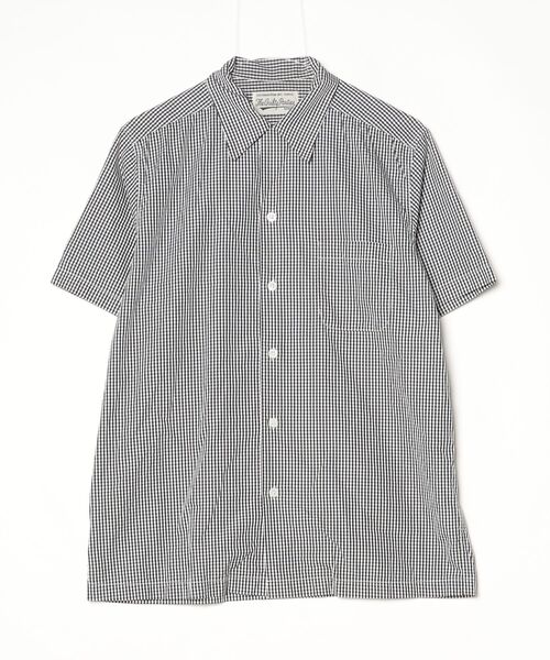 ワコマリア ストライプ半袖シャツ M 美品 WACKO MARIA（ワコマリア） ストライプ柄半袖シャツ M ブラック メンズ