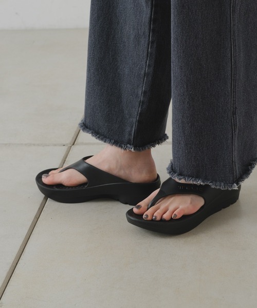 「TELIC」 フラットサンダル S ブラック レディース_画像8
