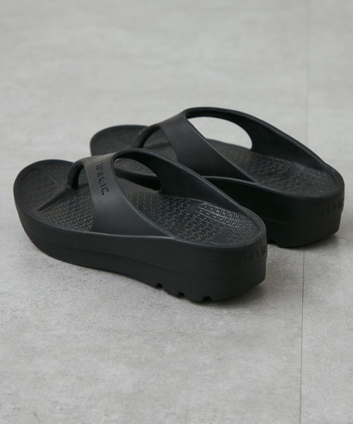「TELIC」 フラットサンダル S ブラック レディース_画像9