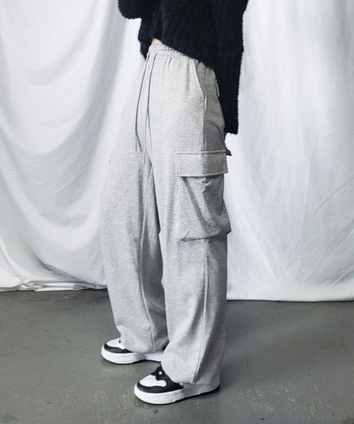 「me+em select」 カーゴパンツ LARGE グレー レディース_画像9