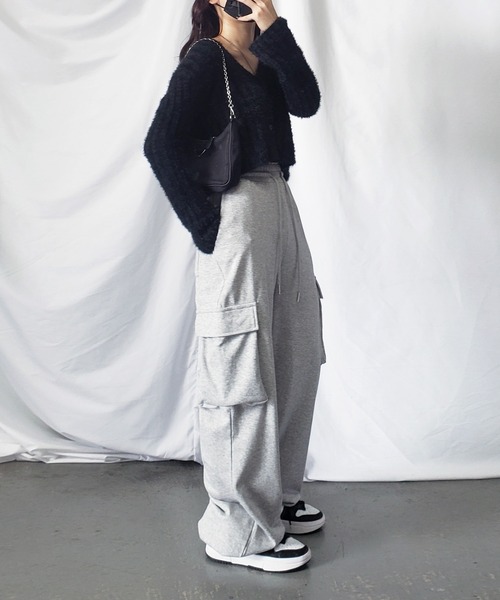 「me+em select」 カーゴパンツ LARGE グレー レディース_画像10