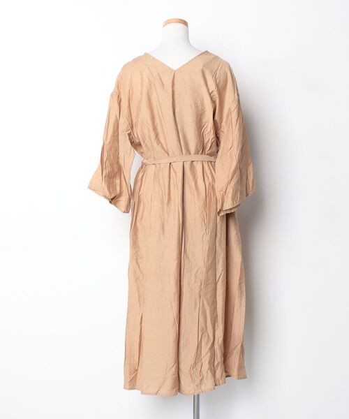 「KBF」 長袖ワンピース ONE SIZE ブラウン レディース_画像2