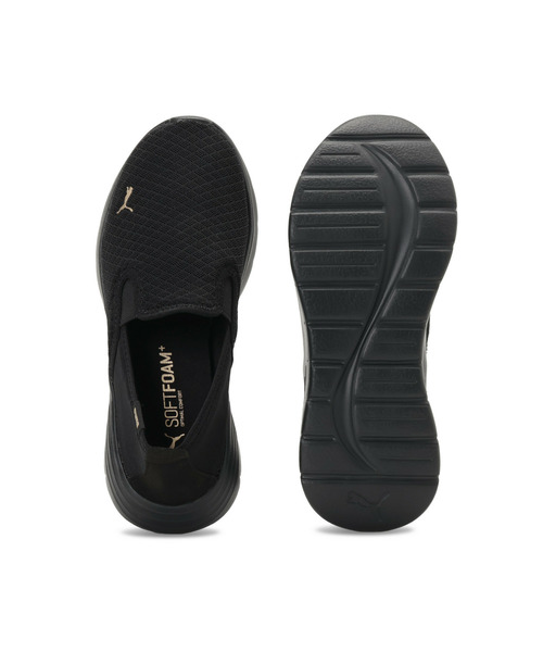 「PUMA」 スリッポン 24.0cm ブラック×ゴールド メンズ_画像5
