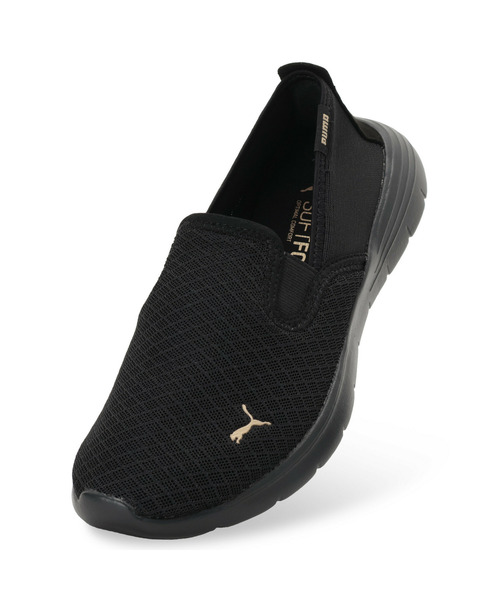 「PUMA」 スリッポン 24.0cm ブラック×ゴールド メンズ_画像7