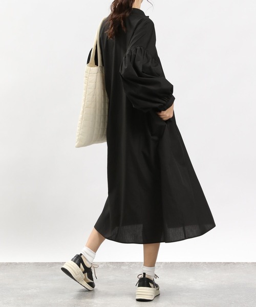 「GLOBAL WORK Smile Seed Store」 長袖ワンピース MEDIUM ブラック レディース_画像3