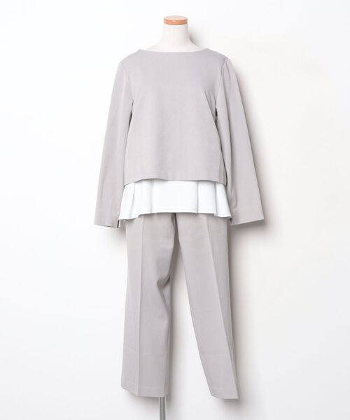 PLST - プラステ　セットアップ　スウェット上下セット PLST（プラステ） セットアップ L グレー レディース : ZOZOTOWN Yahoo