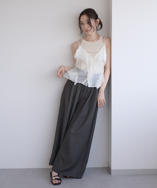 raffime（ラフィミー） 「Raffime」花刺繍シアーフリルビスチェ