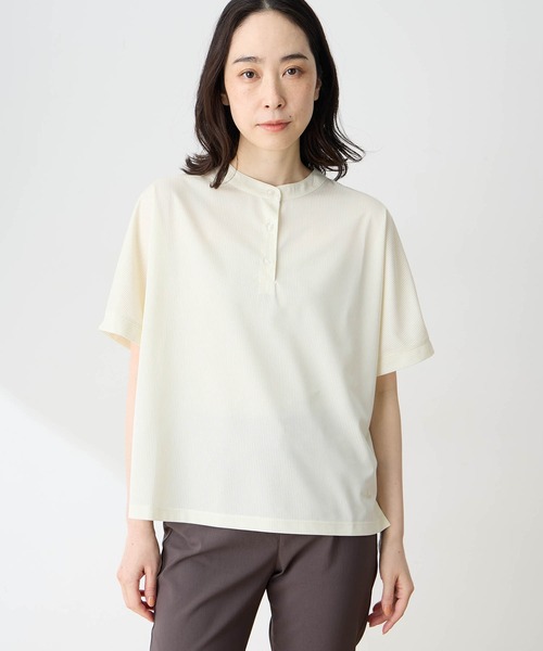 DECOY SINCE 1981 ヘンリーネック tシャツ 半袖 トリコットストライプ 
