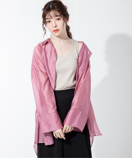 「MILLION CARATS」 「STYLE4」長袖シャツ FREE ベージュ レディース_画像3