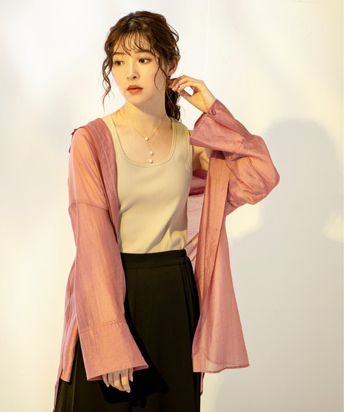 「MILLION CARATS」 「STYLE4」長袖シャツ FREE ベージュ レディース_画像8