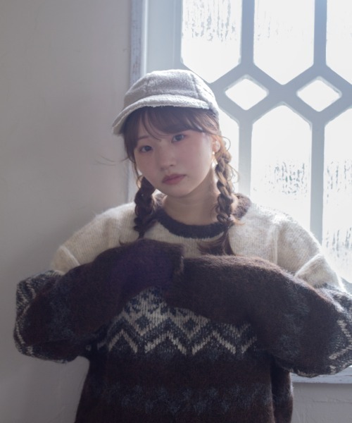 「kaorinomori」 キャップ FREE ブラウン レディース_画像5