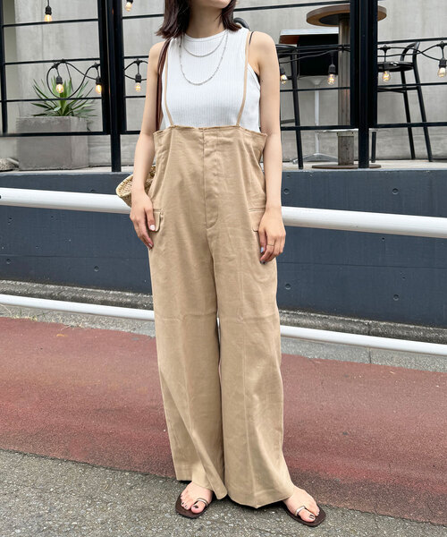 SLOBE IENA（スローブイエナ） オーバーオール 38 ベージュ レディース