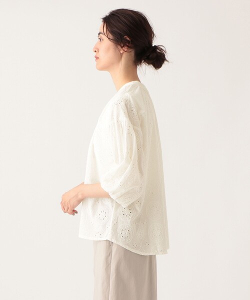 「Afternoon Tea」 7分袖ブラウス MEDIUM オフホワイト レディース_画像5