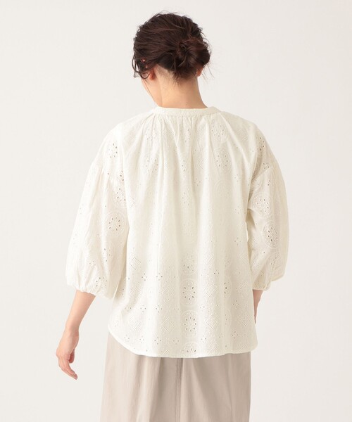 「Afternoon Tea」 7分袖ブラウス MEDIUM オフホワイト レディース_画像6