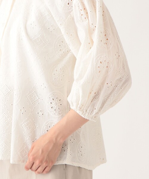 「Afternoon Tea」 7分袖ブラウス MEDIUM オフホワイト レディース_画像7