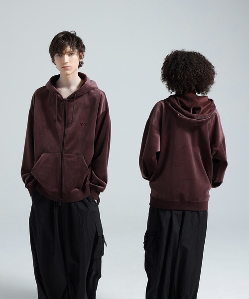 パーカー Y-3 VELVET CORDUROY ZIP HOODIE メンズ レディース