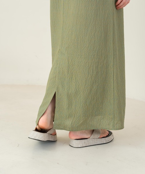 「hinari」 半袖ワンピース SMALL ブラウン レディース_画像2